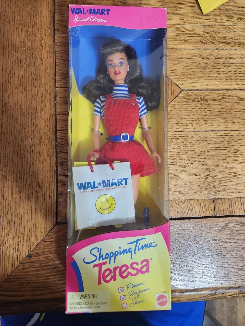 Mattel Teresa Doll in Red Pinafore with Blue Belt and Striped Top